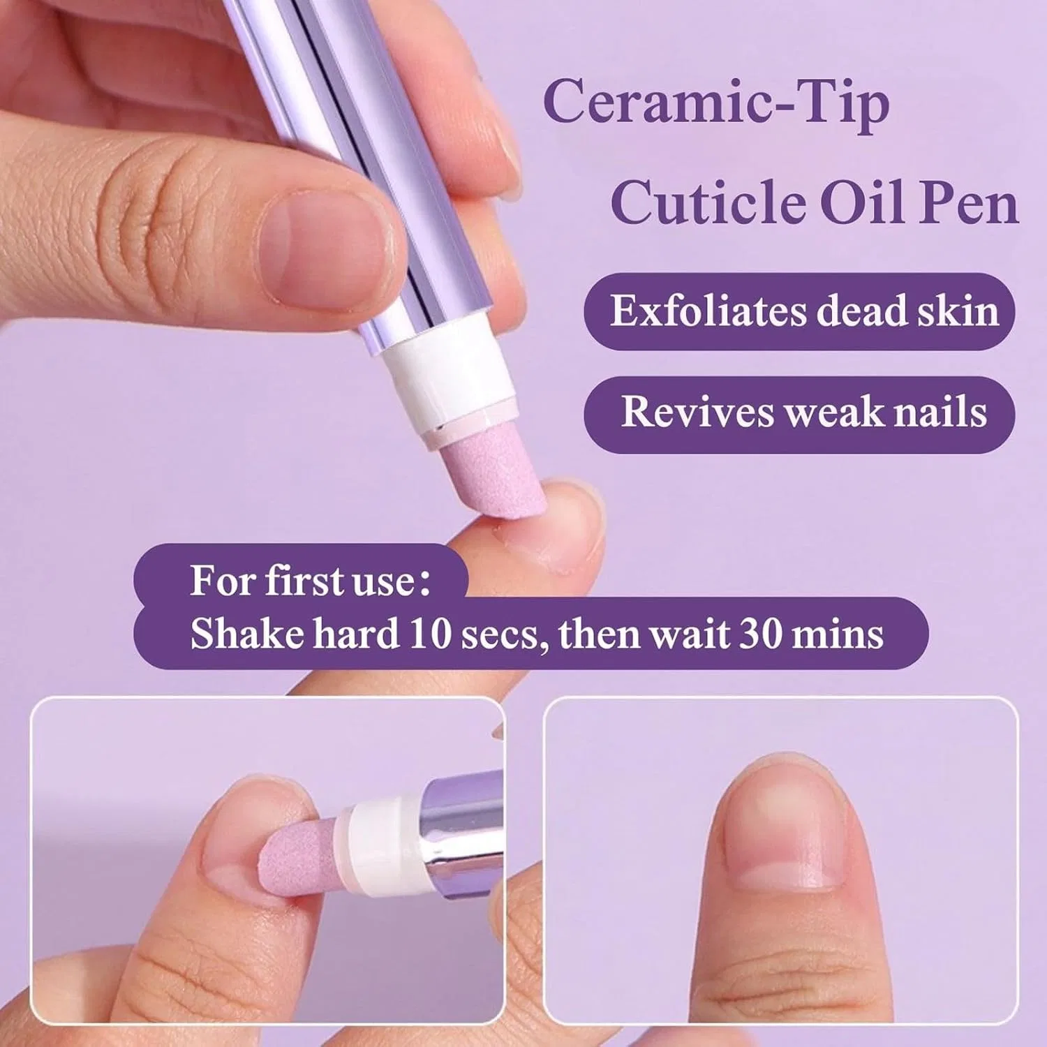 Ручка для ухода за ногтями, 2 штуки Generic, Cuticle Pusher Oil Pen — фото 3