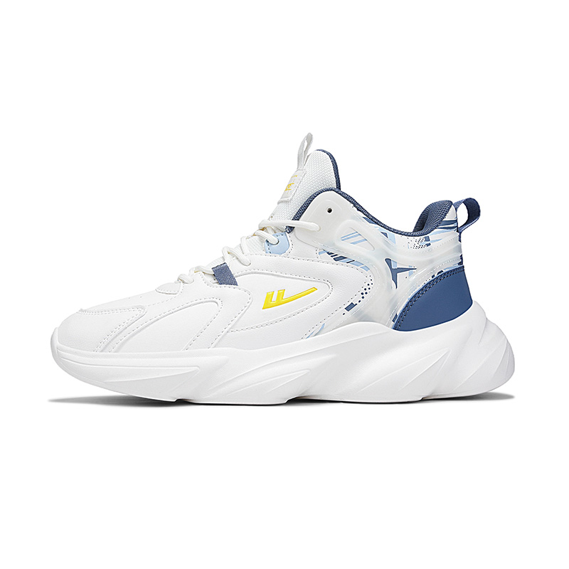 

WARRIOR Высокие повседневные кроссовки для мужчин, увеличивающие рост, износостойкие, легкие, нескользящие, бело-голубые