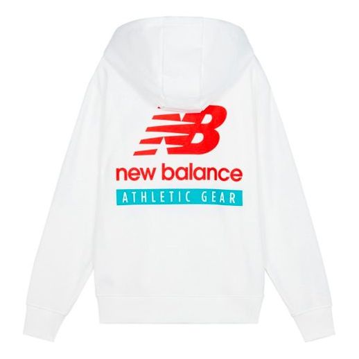 

Толстовка New Balance Men's New Balance Athleisure Casual Sports Contrasting Colors Printing Logo Woven Label White, белый