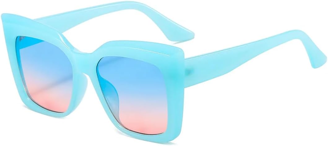 

Модные женские солнцезащитные очки «кошачий глаз» с градиентным переходом цвета и декоративным узором, в стиле ретро для пляжной вечеринки, защита от УФ-излучения UV400 TVTBBVV, C7