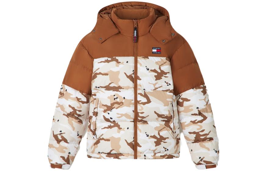 Tommy Hilfiger Мужская пуховая куртка, Brown White Multicolor 0GQ — фото 3