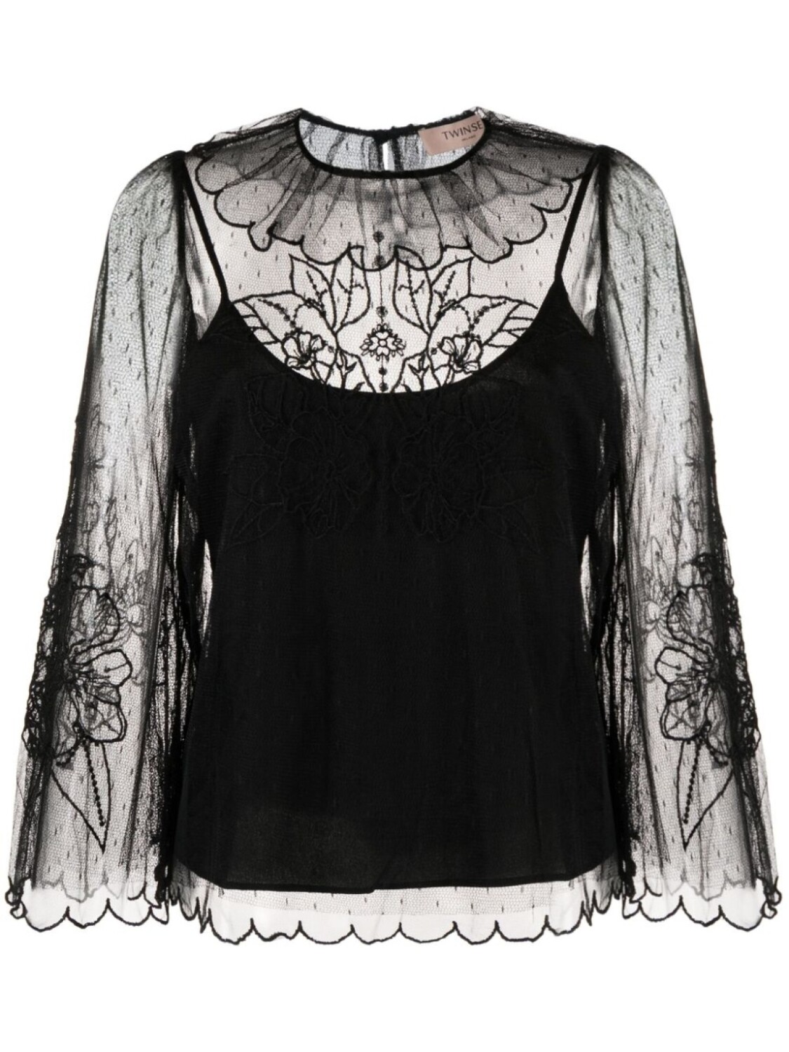 

TWINSET многослойная блузка, черный