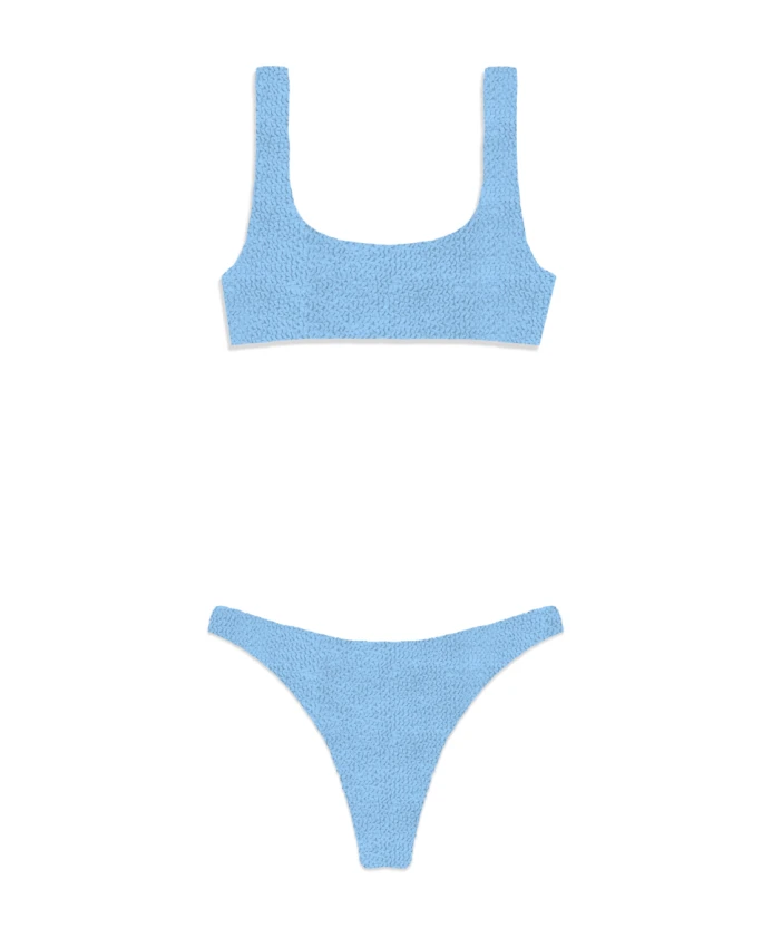 

Верхняя часть бикини с оборками и самые откровенные трусики. Mc2 Saint Barth, синий