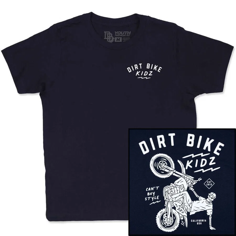 Детская футболка «12 часов» Dirt Bike Kidz, Navy
