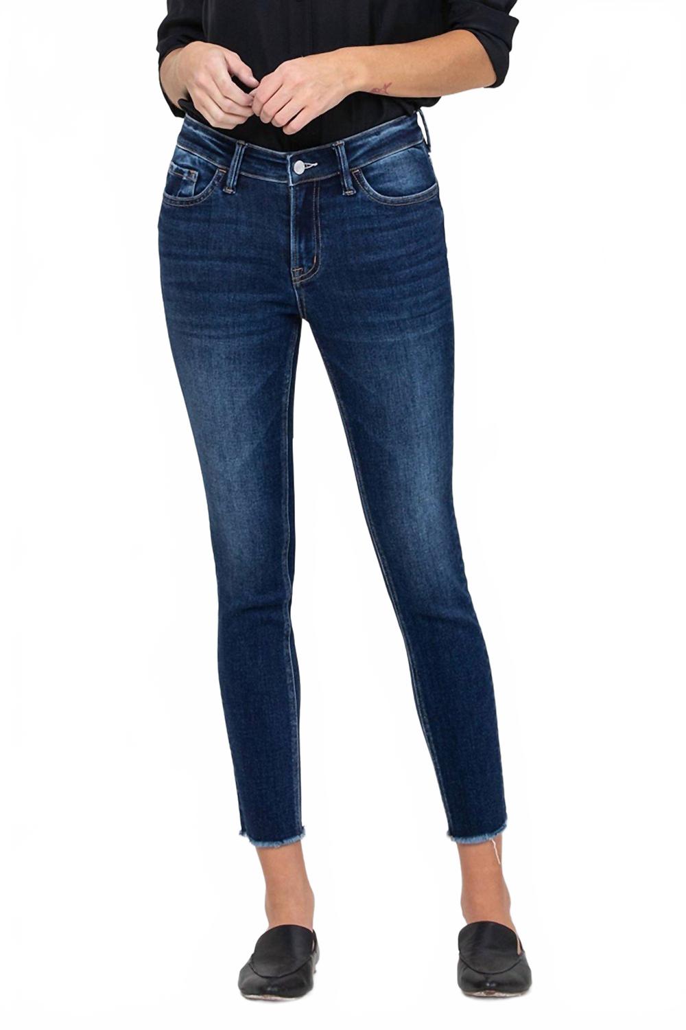 

Джинсы скинни укороченные мид райз VERVET BY FLYING MONKEY, Denim