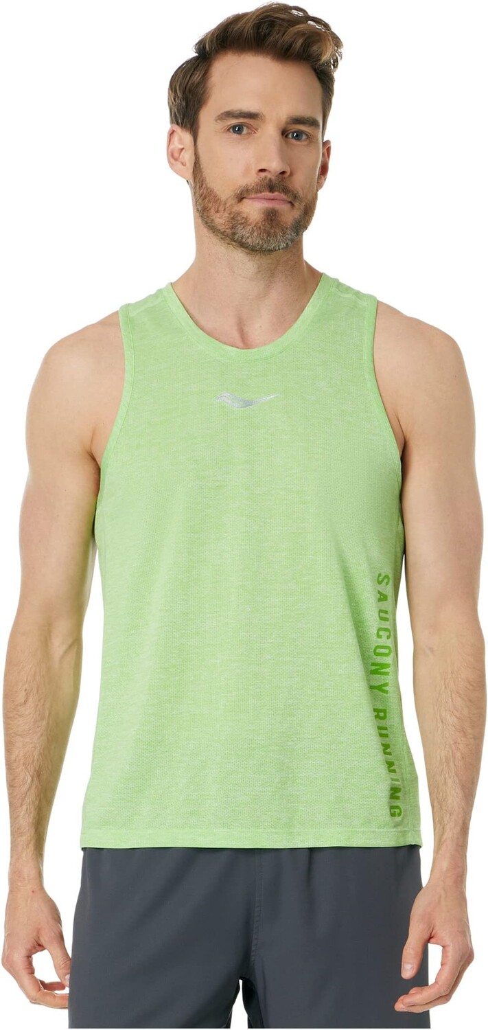 

Футболка Saucony Stopwatch Graphic Singlet, цвет Invader Heather Graphic