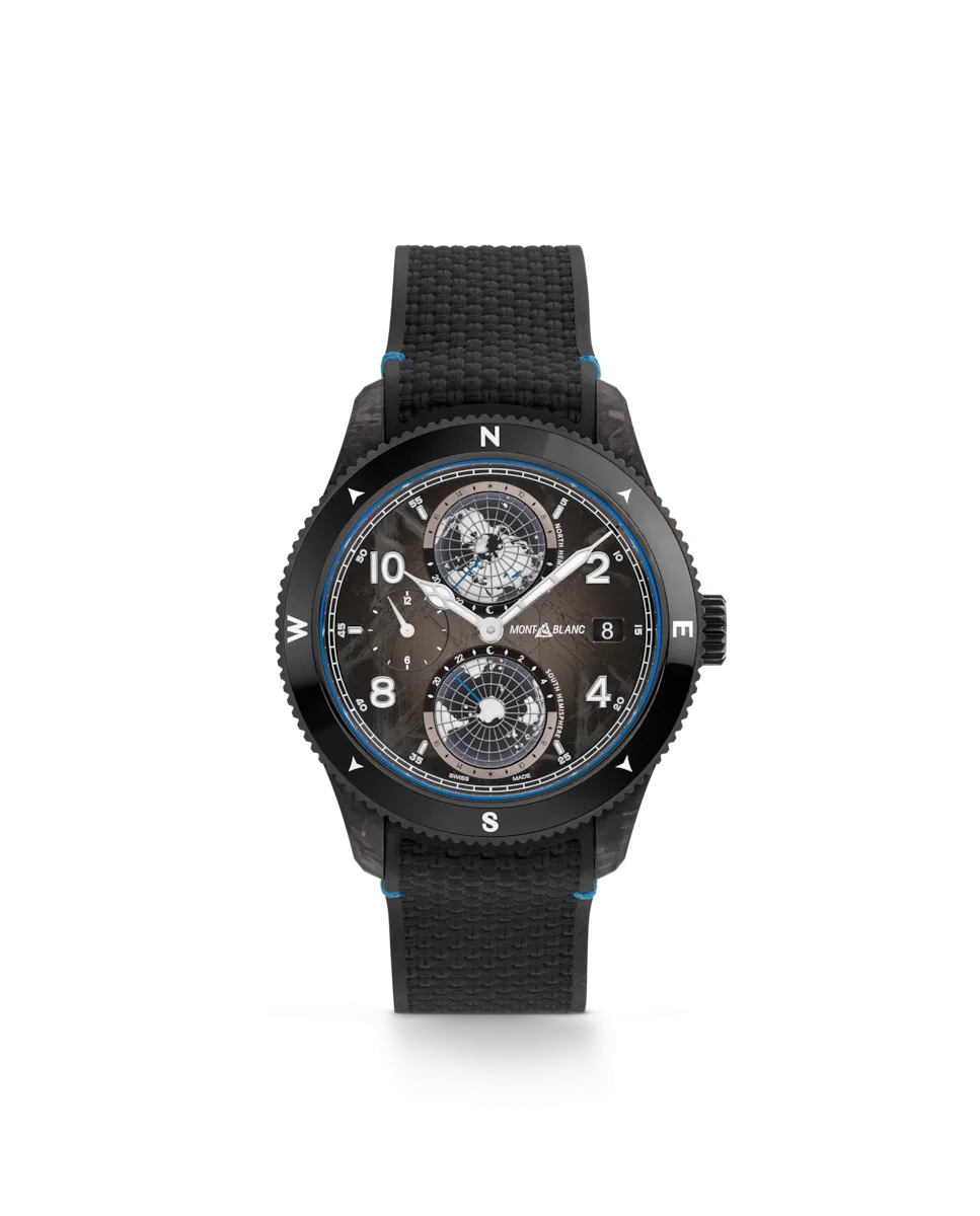

Автоматические мужские часы с каучуковым ремешком Montblanc, черный