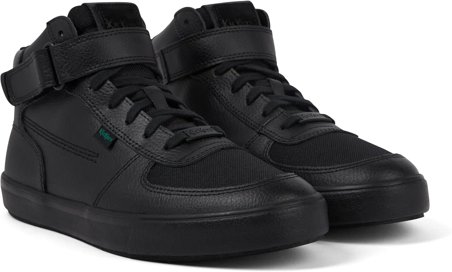 Мужские кроссовки Kickers Tovni Hi Mix Mesh Text, Black — фото 4