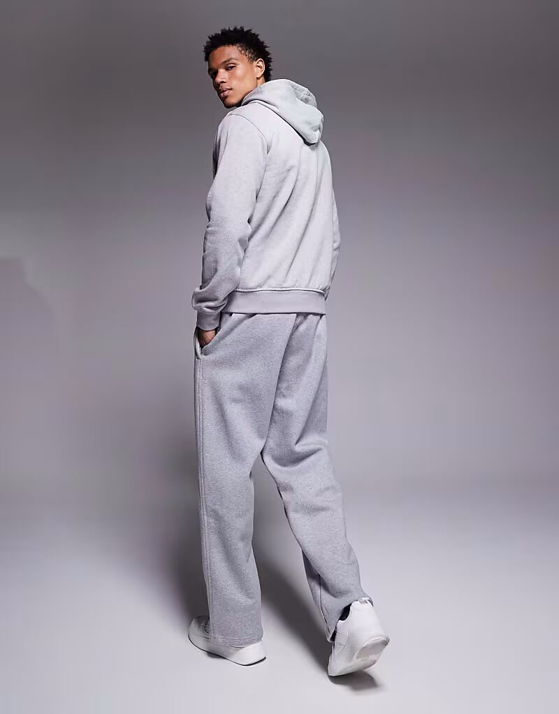Джоггеры Trefoil Essentials прямого кроя серого цвета Adidas Originals — фото 3