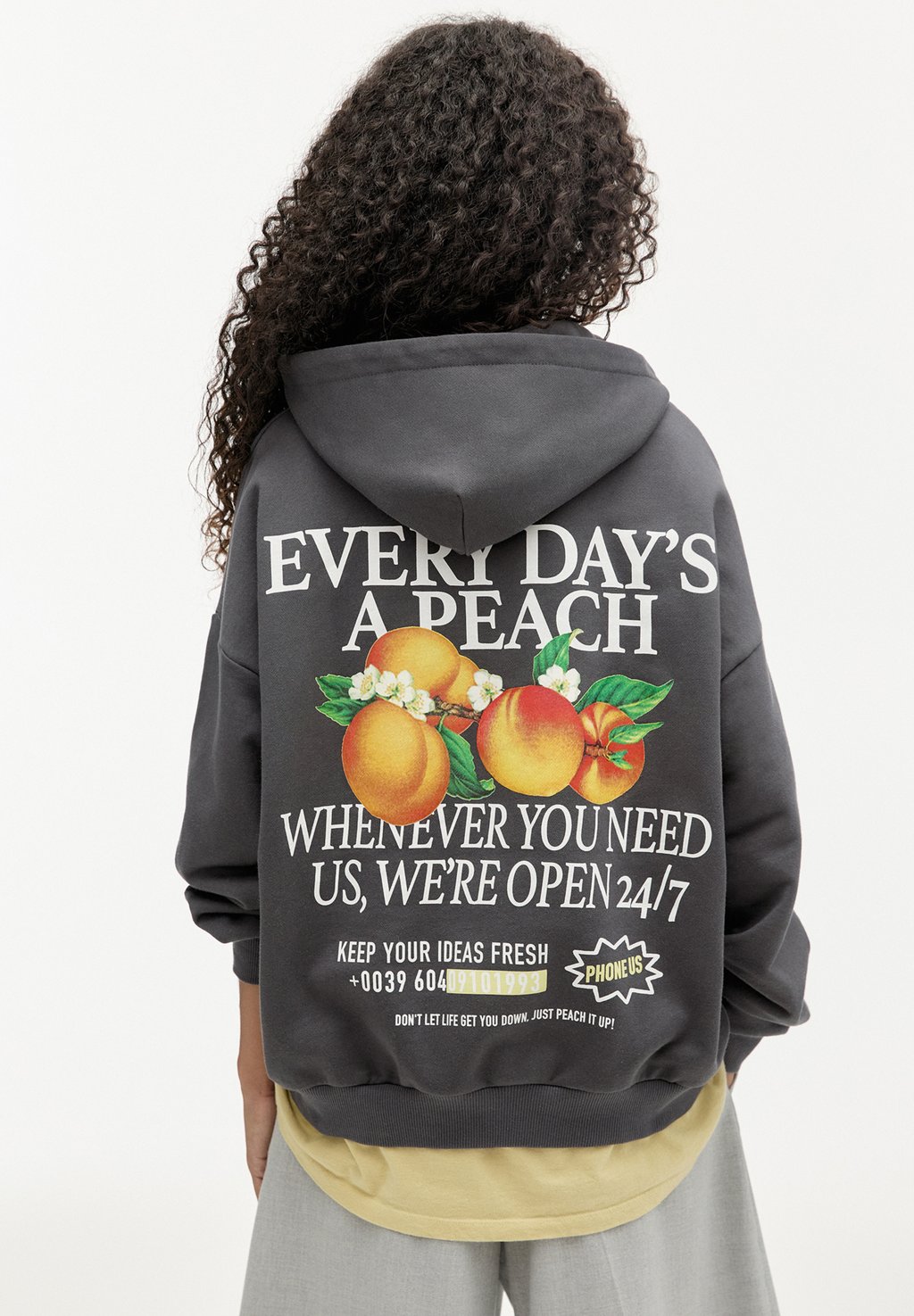 

Толстовка PEACH PULL&BEAR, темно-серый