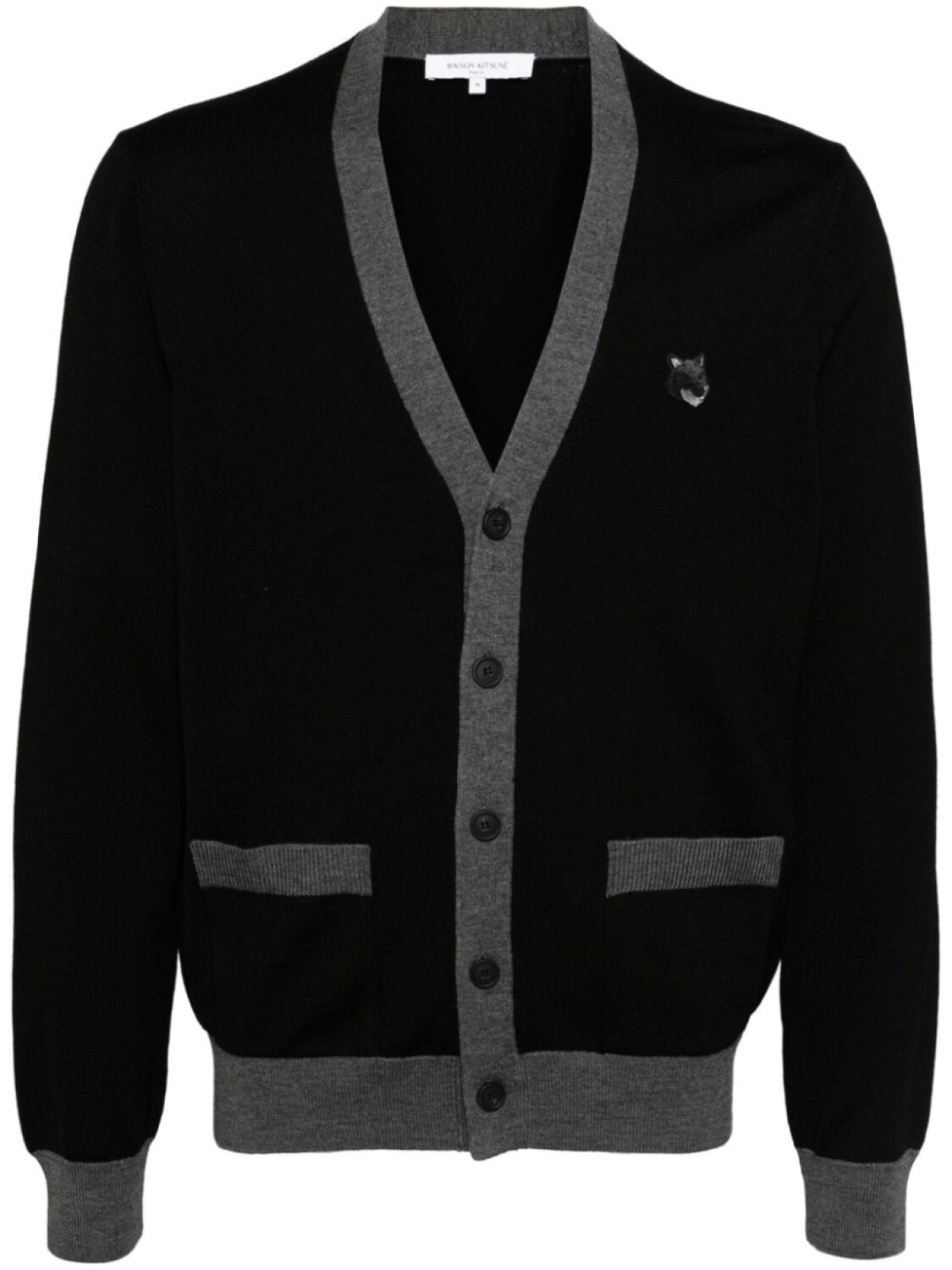 

Maison Kitsuné кардиган с нашивкой Bold Fox Head Patch, черный