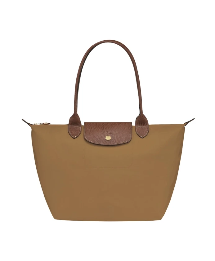 

Сумка из золотистой кожи Camoscio Longchamp, бежевый