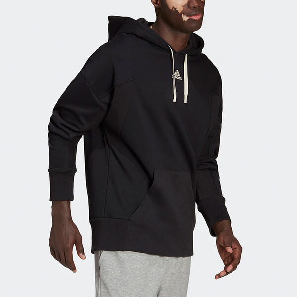 Толстовка Men's adidas Logo Printing Hooded Long Sleeves Black, черный — фото 4
