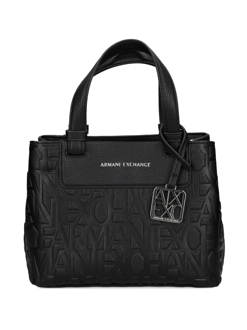 

Сумка-тоут с брелоком-логотипом Armani Exchange, черный