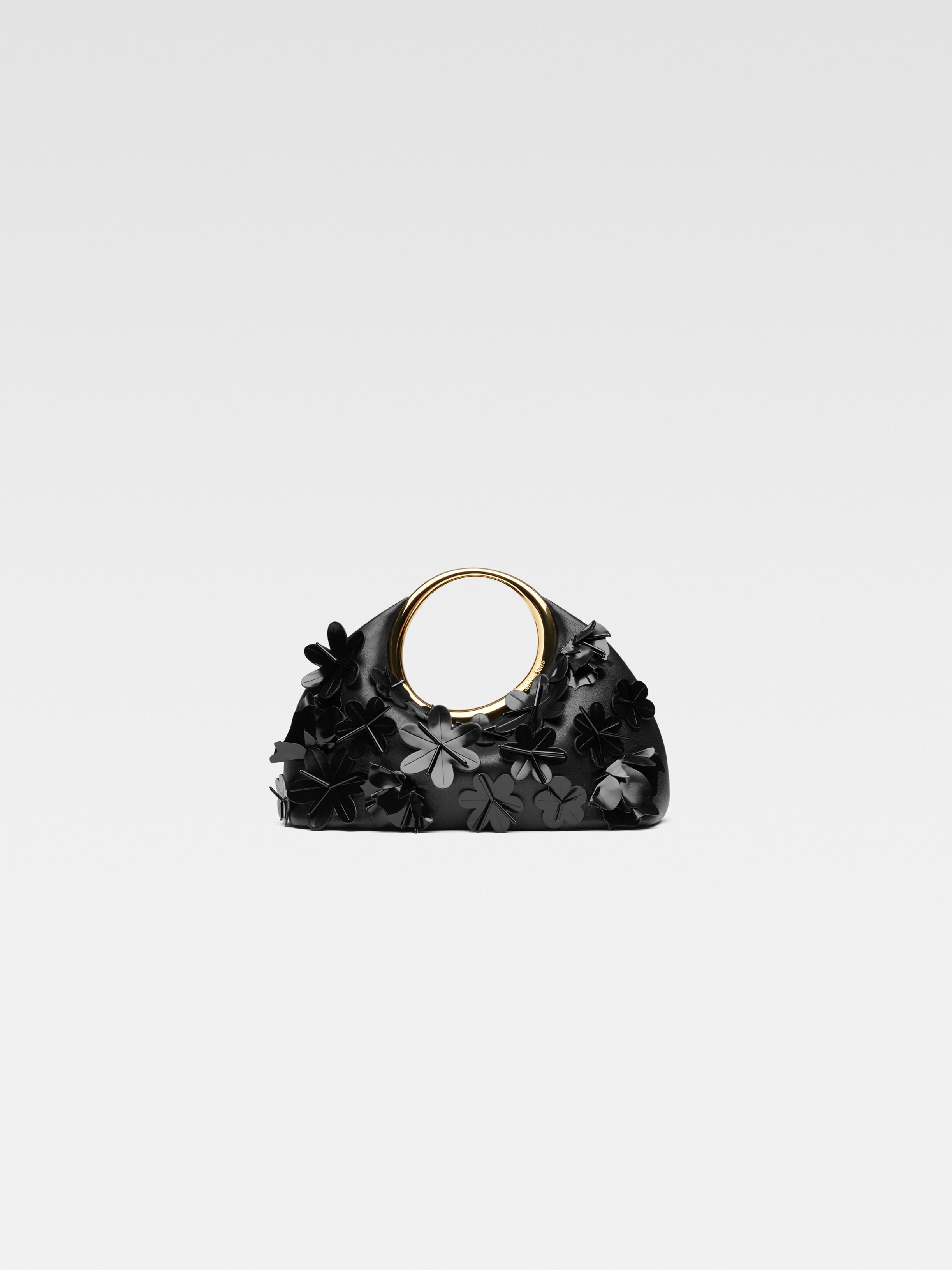 

Мини-сумочка с кольцом JACQUEMUS The small embroidered Calino, черный