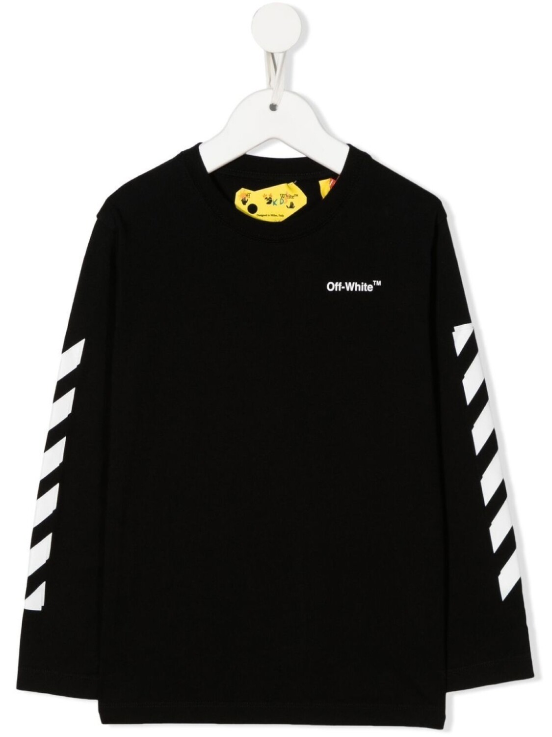 

Off-White Kids футболка с длинными рукавами и логотипом, черный