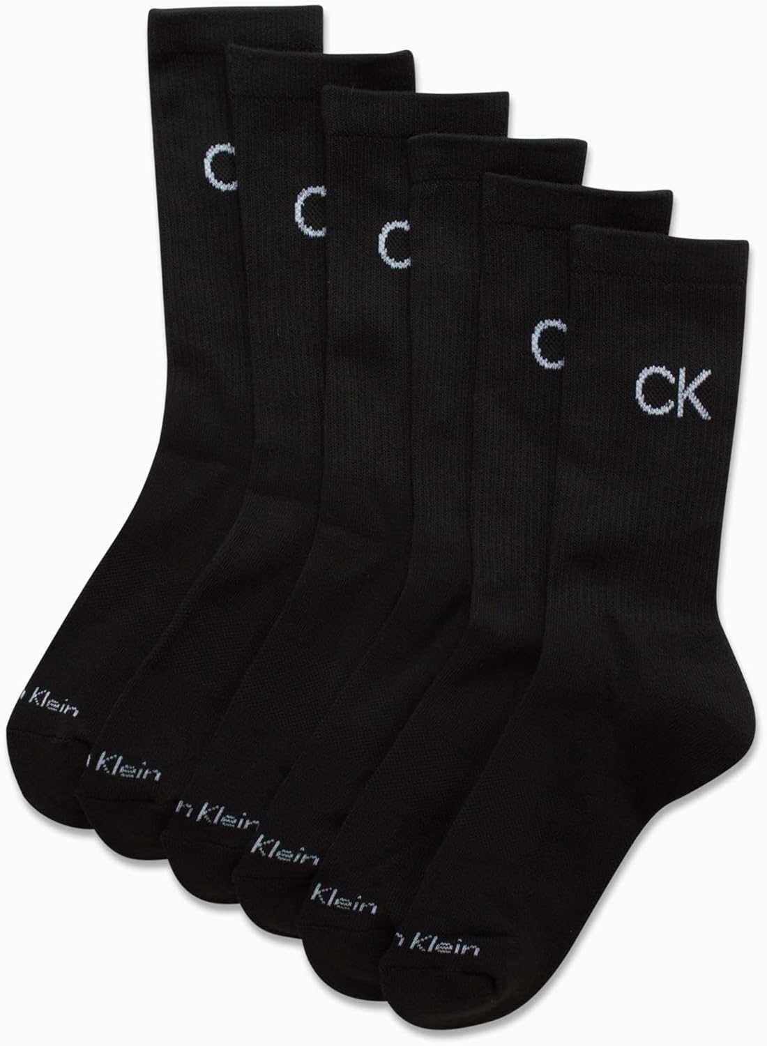 Носки Calvin Klein для мальчиков - 6 шт., эластичные, комфортные, спортивные носки до середины голени с поддержкой свода стопы, Black — фото 4