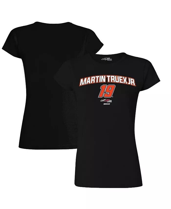 

Женская черная футболка Martin Truex Jr Rival Joe Gibbs Racing Team Collection