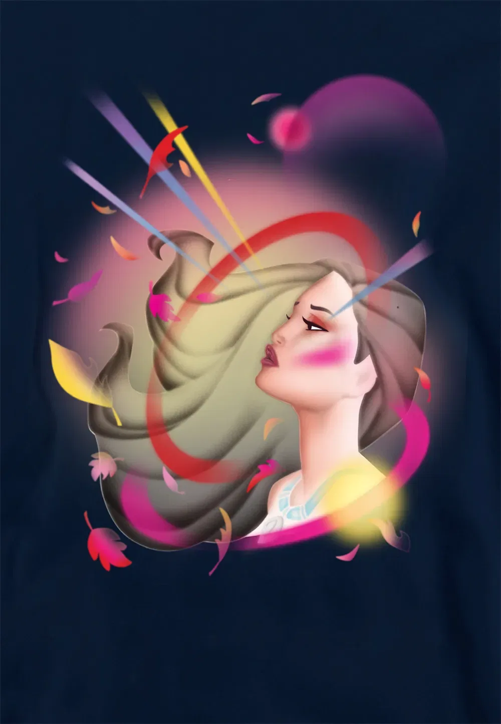 Детская худи Pocahontas Airbrush, Disney, темно-синий — фото 2