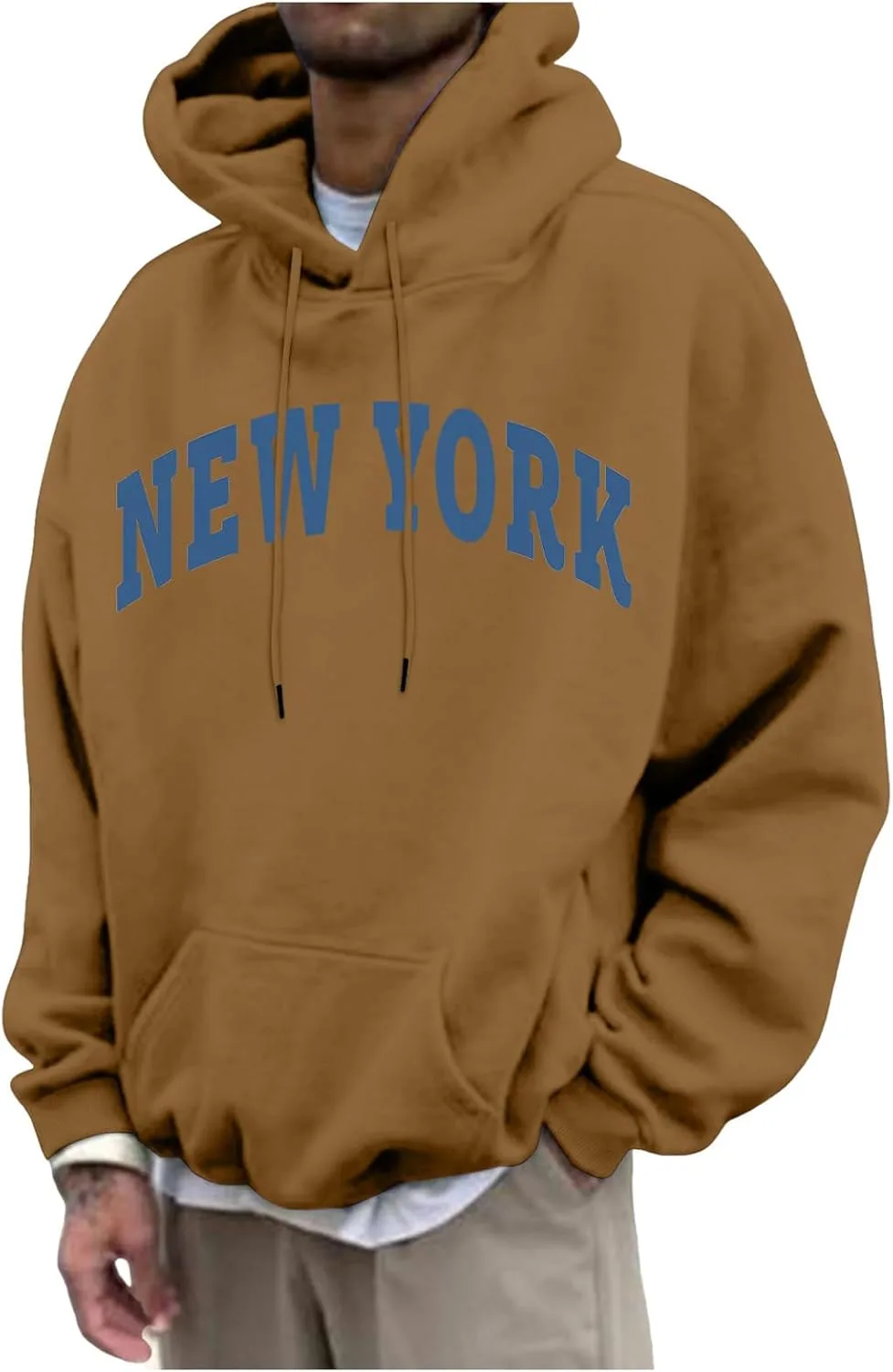 

Толстовка с капюшоном evzosrz, оверсайз, с принтом и карманами