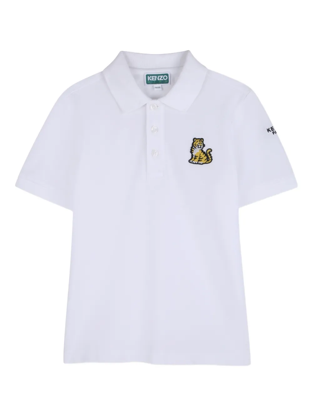 Рубашка поло с нашивкой Kenzo Kids, белый