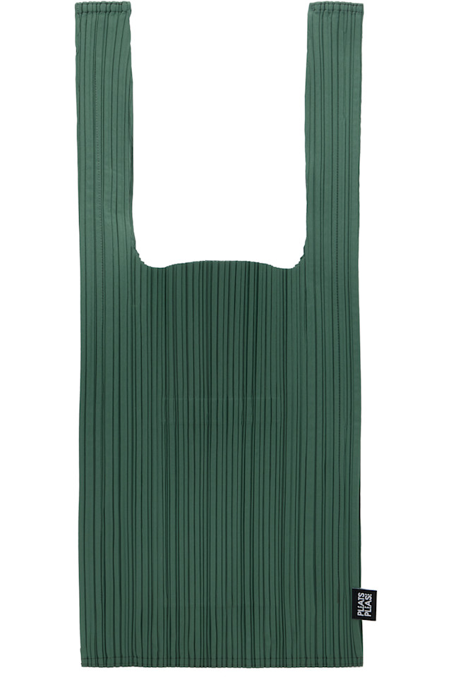 

Pleats Please Issey Miyake Зеленая июньская плиссированная сумка для покупок