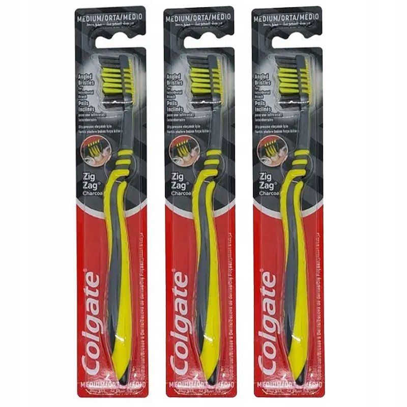 

Набор зубных щеток Colgate Zig Zag Charcoal Medium, 3 шт. Inna marka