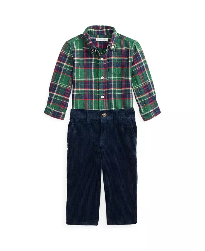 

Комплект для мальчиков из футболки с длинным рукавом и штанов Polo Ralph Lauren, мультиколор