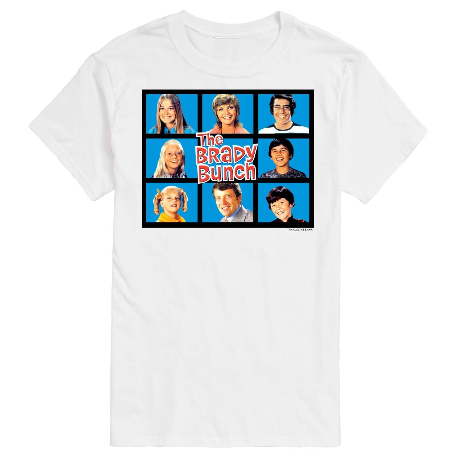 

Классическая футболка с рисунком Big & Tall The Brady Bunch License, белый