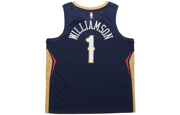 Футболка nba mens swingman джерси 20ss new orleans pelicans williamson 1 баскетбольная рубашка Nike, синий — фото 2
