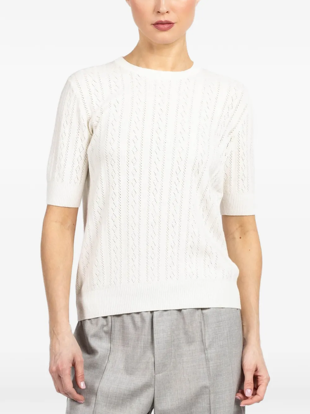 

Вязаный топ Nika Lisa Yang, белый