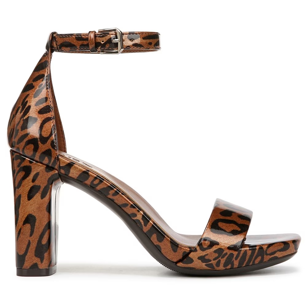 Босоножки на каблуке Joy dress sandal от Naturalizer, леопардовый принт из искусственной кожи — фото 2