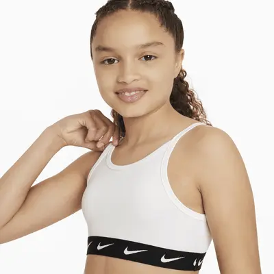 Спортивный бюстгальтер Nike One, белый/черный — фото 3