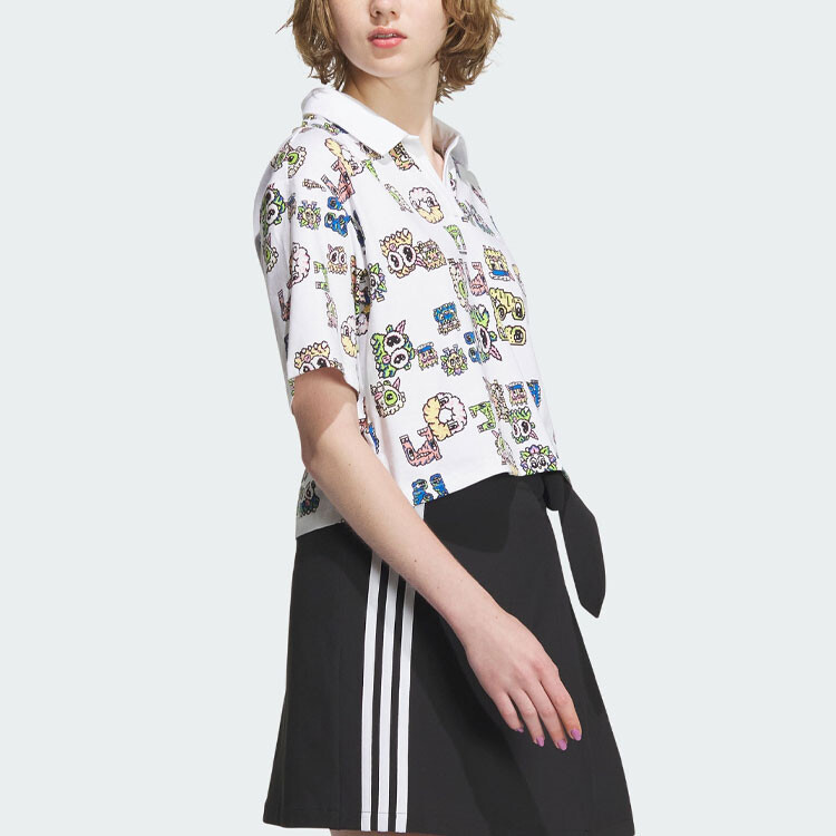 Рубашка поло женская белая Adidas Neo — фото 4
