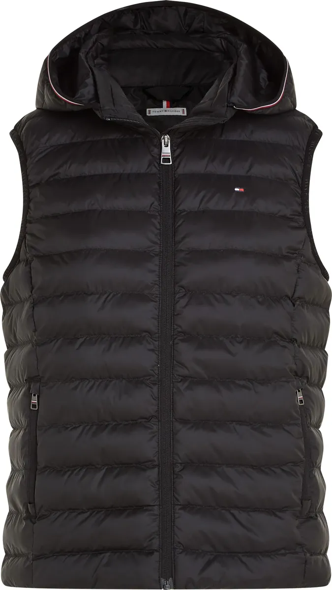 

Стеганый жилет Tommy Hilfiger "LW PADDED GLOBAL STRIPE VEST" (серия Global TH WOMEN), карманы на молнии, черный