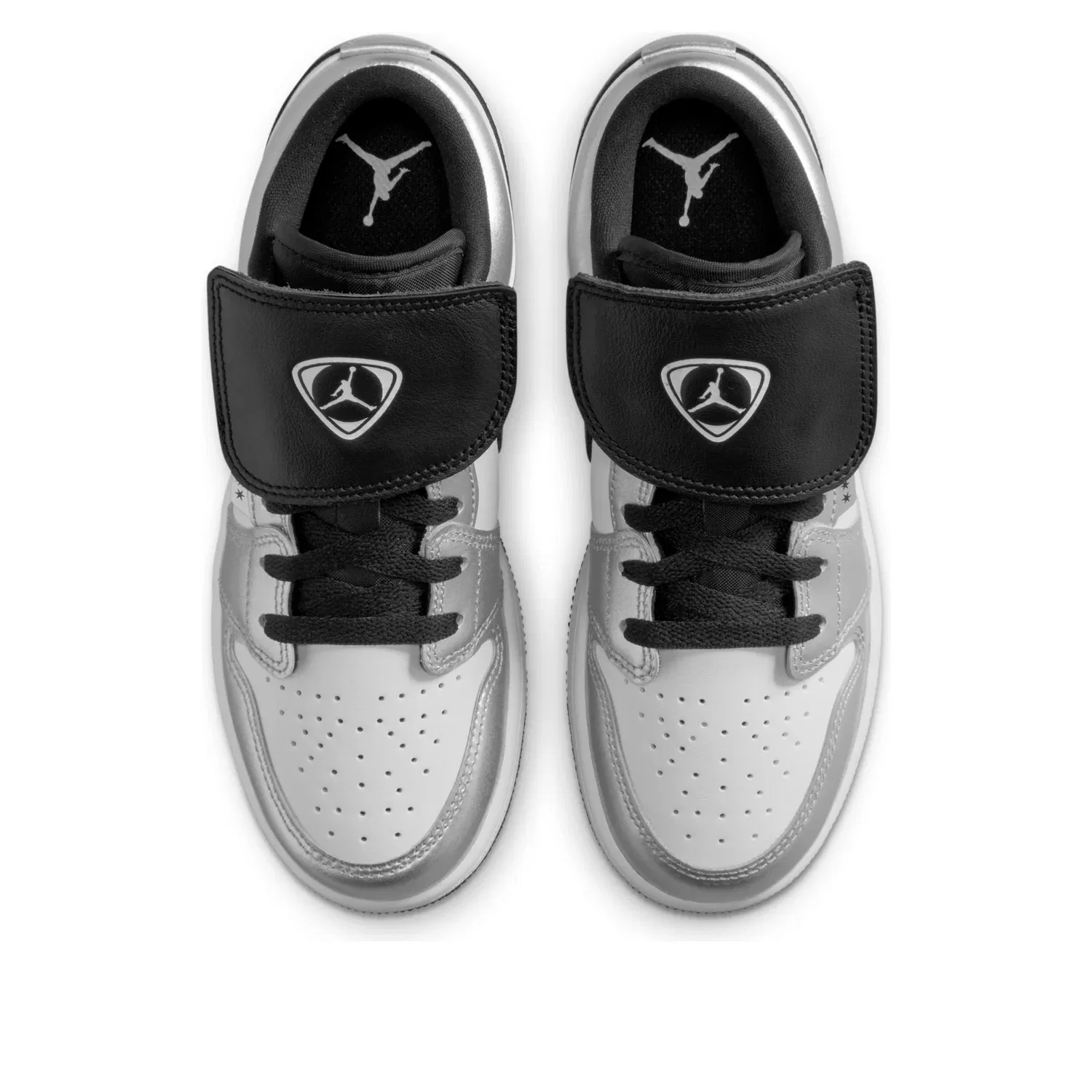 Кроссовки Air Jordan 1 Low SE 'White Black Metallic Silver' IR2310-100, серебро — фото 2