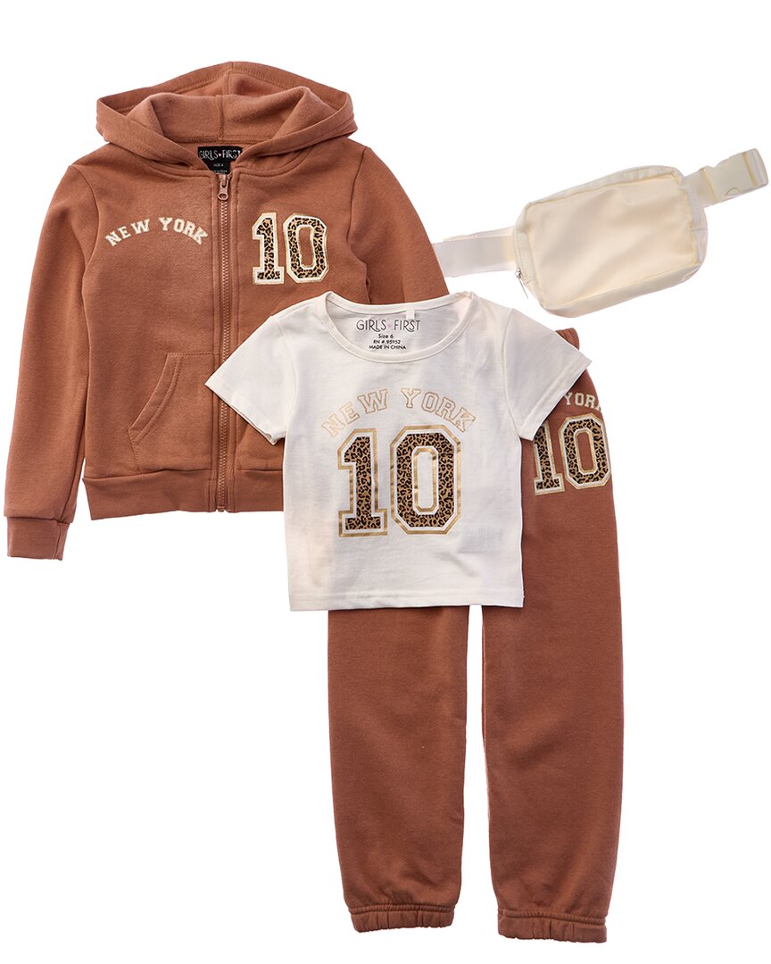 

Флисовый комплект Freestyle New York City из 3 предметов, коричневый