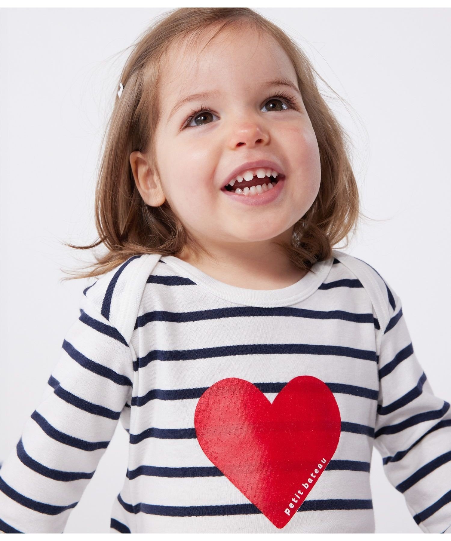 Комбинезон без застежек Petit Bateau, Off-white/Navy — фото 2