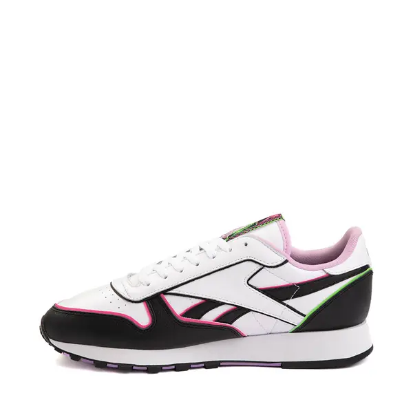 

Кроссовки Reebok x Anuel AA Classic Leather Athletic Shoe, черный/белый/розовый