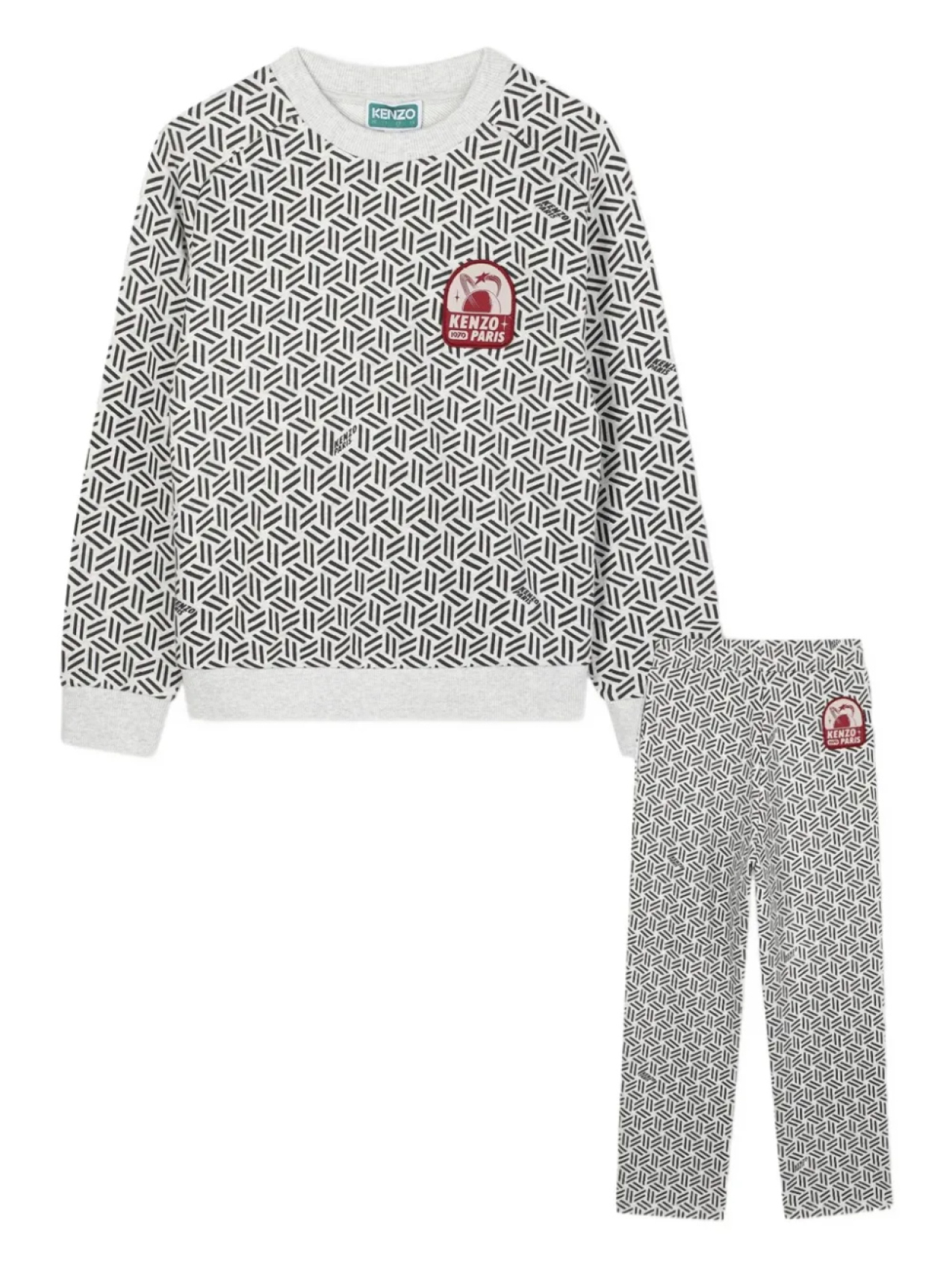 

Kenzo Kids спортивный костюм с логотипом, серый