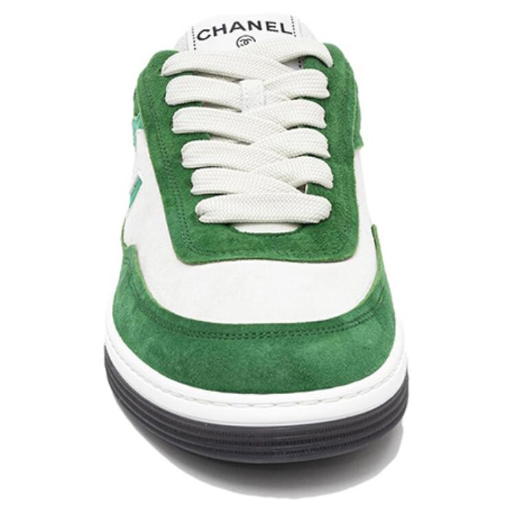 Кеды мужские Chanel, белый / зеленый — фото 4