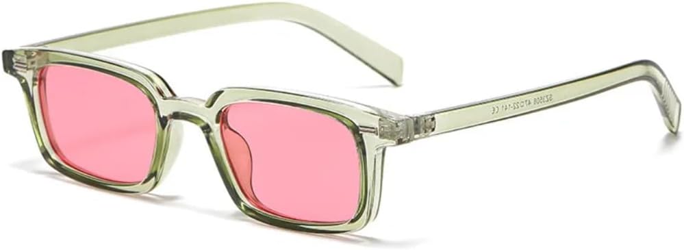 

Солнцезащитные очки для мужчин и женщин - защита UV400 - линзы с мелкими заклепками, конфетного цвета, для занятий спортом на открытом воздухе и вождения DSVIGF, Green Pink