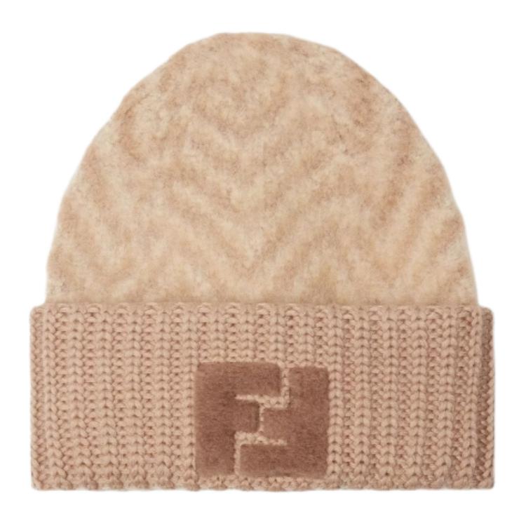 

Шапка бини chevron ff FENDI, коричневый