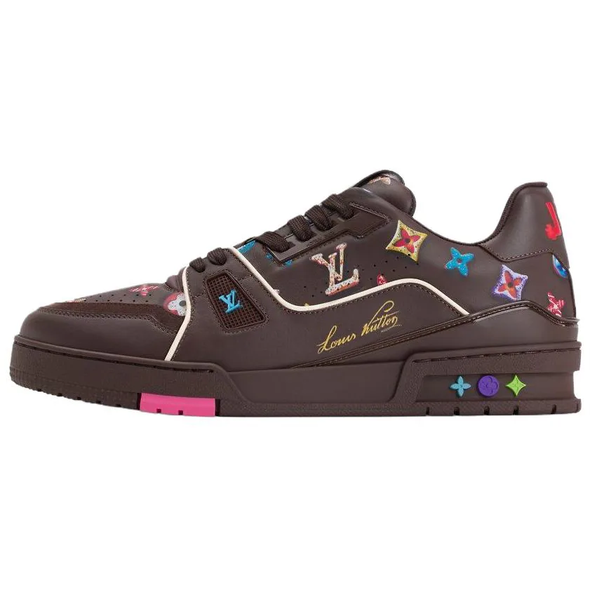 Кроссовки Donut Cow Leather Low top Skateboard мужские Chestnut LOUIS VUITTON, Original Shoe Box Not Included