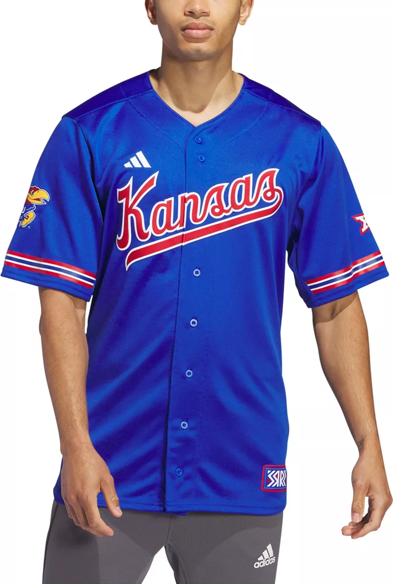 

Мужская синяя бейсбольная майка Adidas Kansas Jayhawks Replica