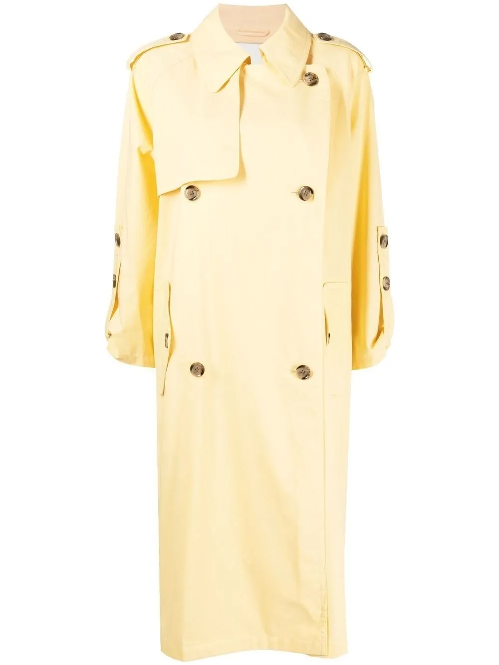 

Двубортное пальто с поясом 3.1 Phillip Lim, желтый