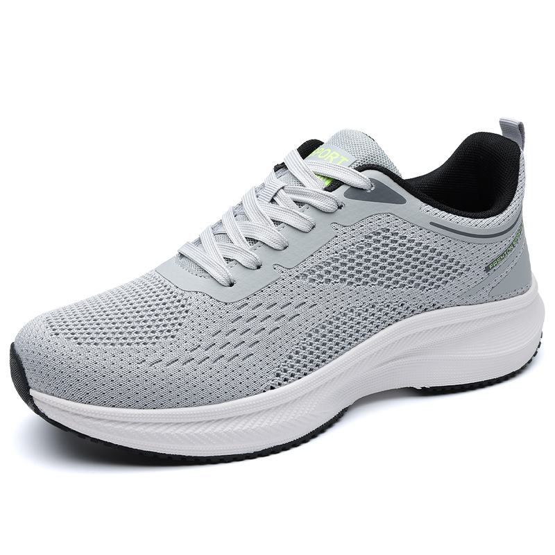 

MUSNODO Износостойкие дышащие легкие мужские низкие кеды для бега светло-серые, цвет Light Gray