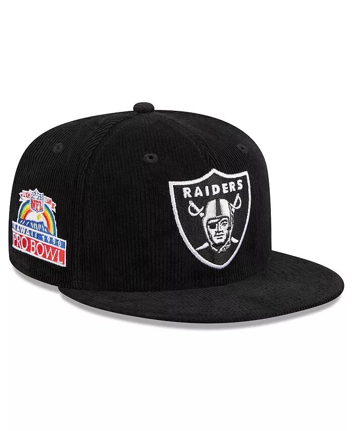 

Мужская черная шляпа Las Vegas Raiders Throwback Cord 59FIFTY Fitted New Era