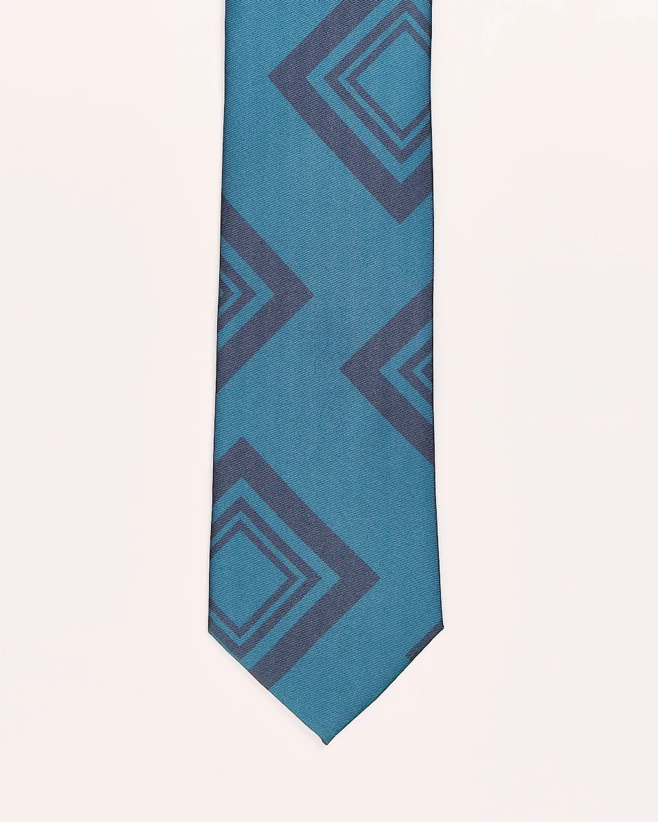 

Мужской галстук с принтом в цвете «бензин-синий» PuroEgo