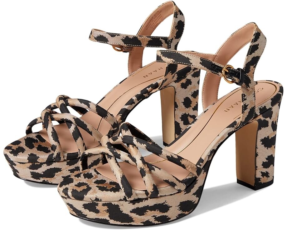 

Туфли Cole Haan Grove Platform Sandal 95 mm, цвет Leopard Print Jacquard